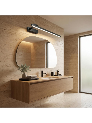Aplica LED perete Toolight SWE035-1W 60cm negru 600x160x50mm [2]