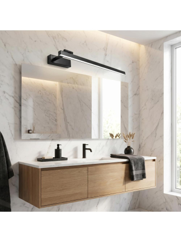 Aplica LED perete Toolight SWE035-1W 60cm negru 600x160x50mm [3]