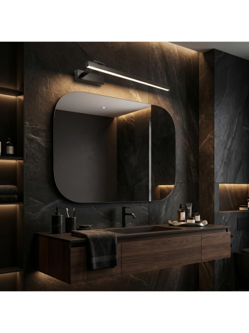 Aplica LED perete Toolight SWE035-1W 60cm negru 600x160x50mm [1]