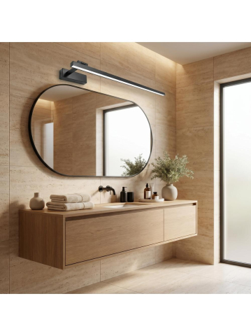 Aplica LED perete Toolight SWE036-1W 80cm negru baie [2]