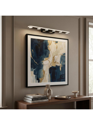 Aplica LED perete Toolight SWE055-W negru 600mm baie [4]