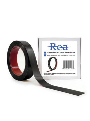 Bandă decorativă autoadezivă Rea P14454C 2cm negru periat [11]