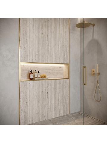 Bandă decorativă autoadezivă Rea P14454CA 3,8cm auriu periat [6]