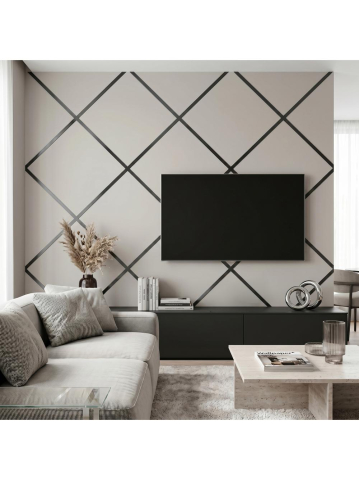 Bandă decorativă autoadezivă Rea P14454CD 3,8cm negru periat [10]