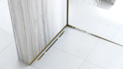 Bandă frontală pentru cădiță de duș 120cm auriu periat [6]