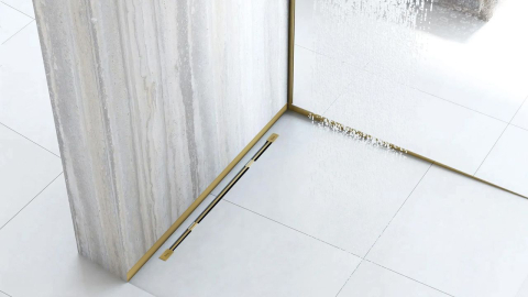 Bandă frontală pentru cădiță de duș 130cm auriu [3]