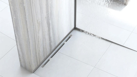 Bandă frontală pentru cădiță de duș 130cm crom periat [6]