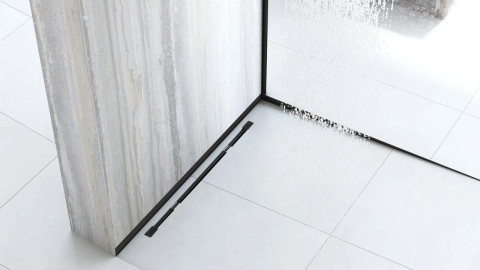 Bandă frontală pentru cădiță de duș 130cm negru [6]