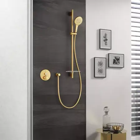 Bara de dus Grohe Rainshower SmartActive 90 cm finisaj auriu lucios Cool Sunrise [2]