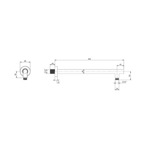 Bară de duș Villeroy&Boch, Universal Showers, 40 cm, negru mat [5]
