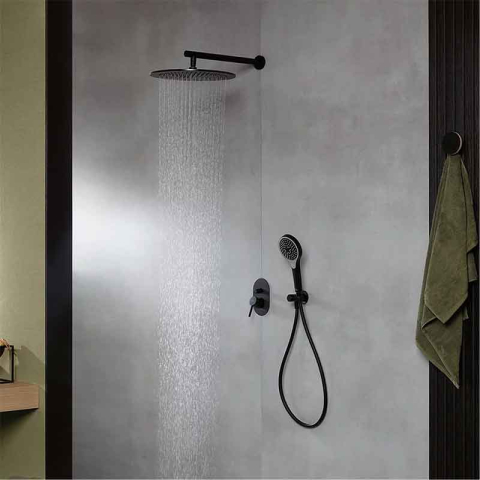 Bară de duș Villeroy&Boch, Universal Showers, 40 cm, negru mat [2]