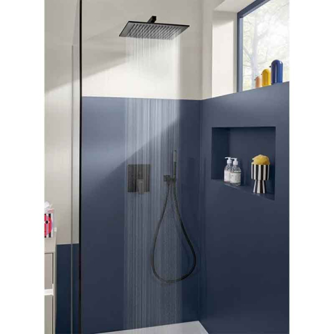 Bară de duș Villeroy&Boch, Universal Showers, 40 cm, profil pătrat, negru mat [3]