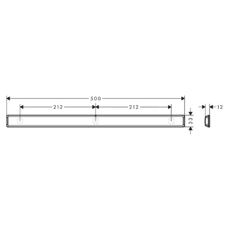 Bara de montaj pentru accesorii, Hansgrohe, WallStoris, negru mat [1]