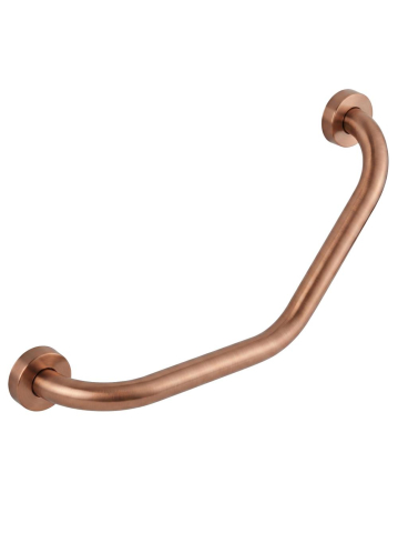 Accesorii dus - Bara de sprijin unghiulara REA cupru periat 450x230 mm montaj perete baie