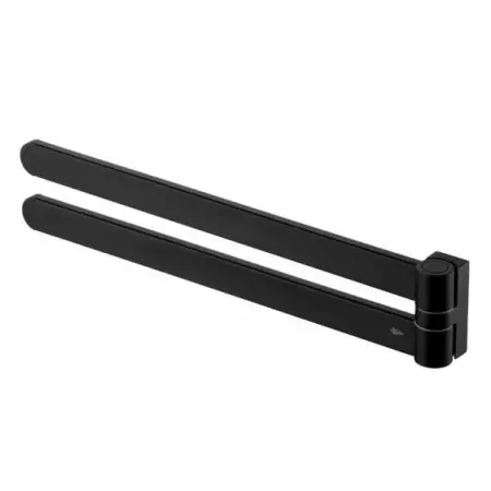 Cuiere si suporturi prosoape - Bara dubla portprosop negru Bisk Futura 42 cm