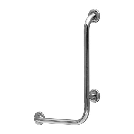 Accesorii baie - Bara fixa Cersanit, Etiuda, cu montaj pe perete, de stanga, 50x9x70 cm, inox