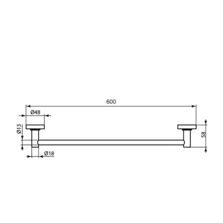 Bara portprosop Ideal Standard IOM negru mat 60 cm [2]