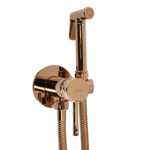 Baterii bideu si dus igienic - Baterie bideu  Lungo Loop Diamond cupru