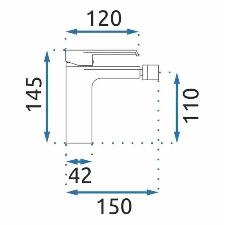 Baterie bideu monocomanda Rea Hass negru mat [1]