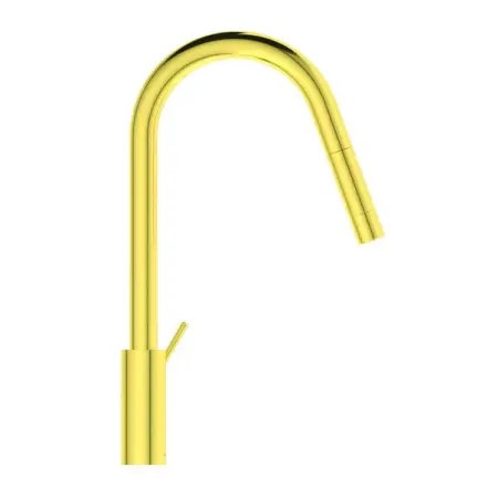 Baterie bucatarie cu dus extactibil Ideal Standard Gusto 235 auriu periat 1 tip de jet [1]