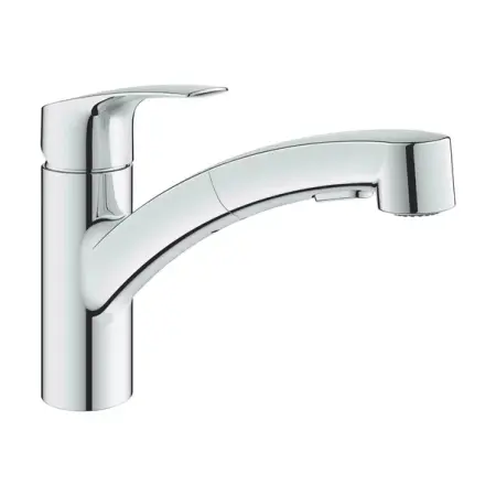 Baterie bucatarie cu dus extractibil Grohe Eurosmart New crom [1]