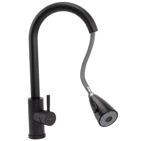 Baterie bucatarie cu dus extractibil negru Rea Cross [1]