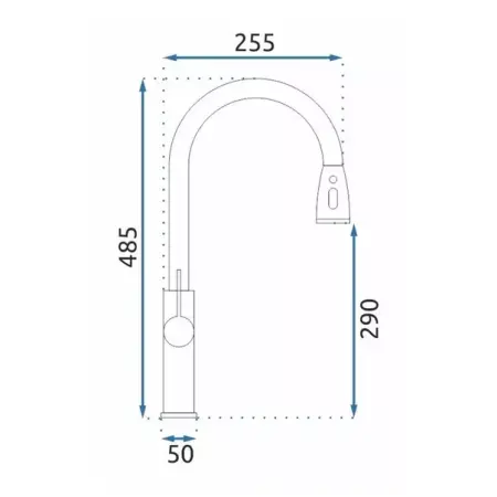 Baterie bucatarie cu dus extractibil Rea Nest nichel periat [6]