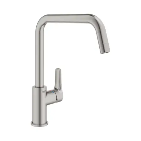 Baterie bucatarie Grohe Eurosmart Supersteel mat cu pipa inalta [2]