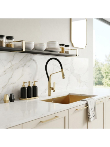 Baterie bucatarie Rea Castor auriu periat  [1]