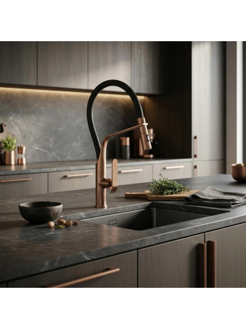 Baterie bucatarie Rea Castor cupru periat [1]