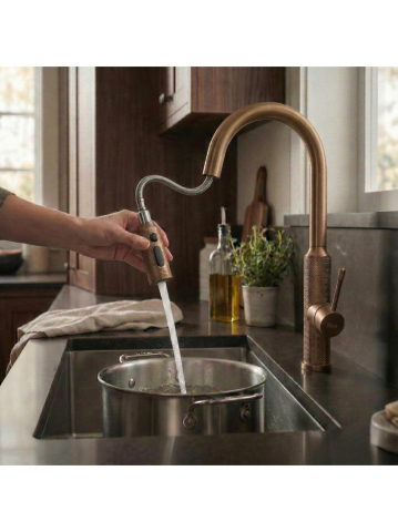 Baterie bucatarie Rea Master cupru periat [2]