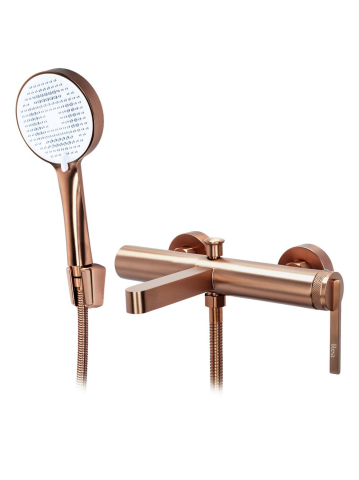 Baterii baie - Baterie cada REA Grace cupru periat montaj perete 186 mm PVD