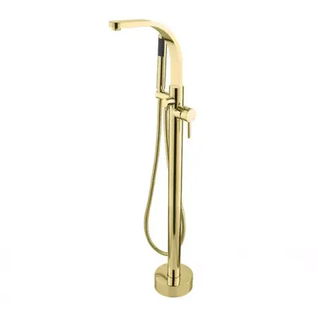 Baterii cada - Baterie cada - dus freestanding Besco Decco I auriu lucios