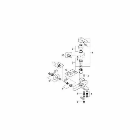 Baterie cada - dus Grohe Eurostyle Cosmopolitan crom lucios [2]