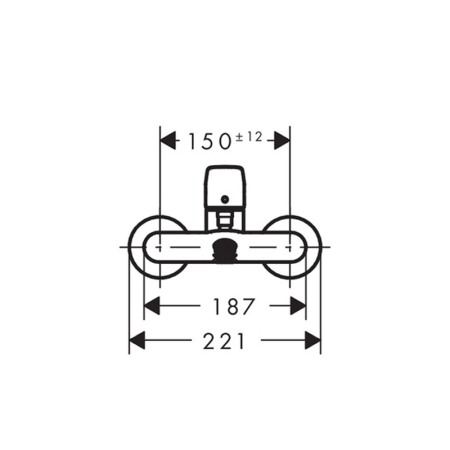 Baterie cada-dus, Hansgrohe, Logis, crom [2]