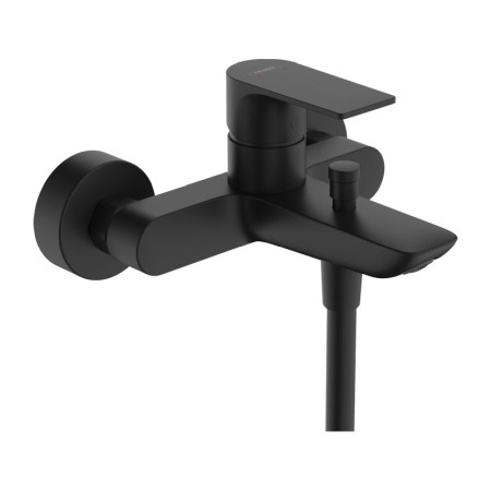 Baterii baie - Baterie cada-dus Hansgrohe, Rebris E, negru mat