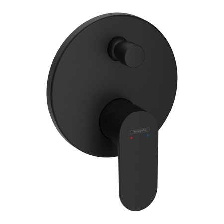 Baterii baie - Baterie cada - dus, Hansgrohe, Rebris S, negru mat