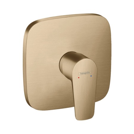 Baterii baie - Baterie cada dus Hansgrohe, Talis E, parte vizibila, montaj pe perete, bronz periat