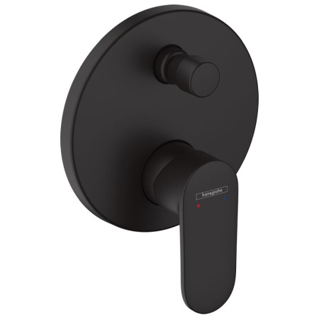 Baterii baie - Baterie cada - dus, Hansgrohe, Vernis Blend, parte vizibila, negru mat