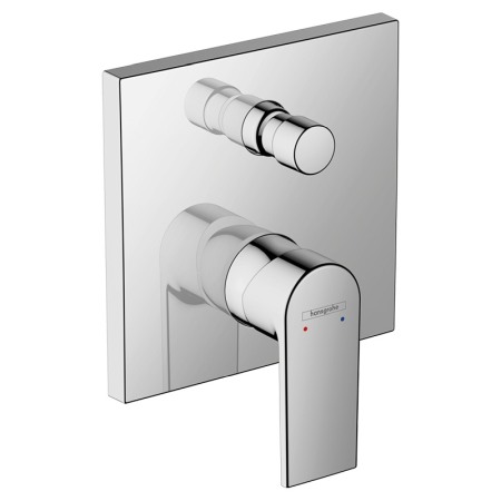 Baterii baie - Baterie cada - dus, Hansgrohe, Vernis Shape, cu montaj incastrat, crom