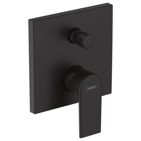 Baterii baie - Baterie cada - dus, Hansgrohe, Vernis Shape, cu montaj incastrat, negru mat