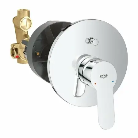 Baterii baie - Baterie cada - dus incastrata Grohe BauEdge cu corp incastrat crom lucios