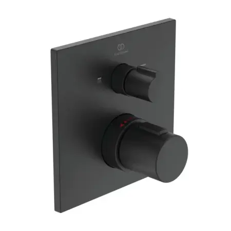 Baterii cada - Baterie cada - dus incastrata Ideal Standard Ceratherm C100 negru mat