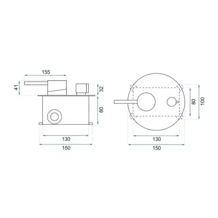 Baterie cada - dus incastrata Rea Lungo crom lucios cu set de dus si corp ingropat [5]