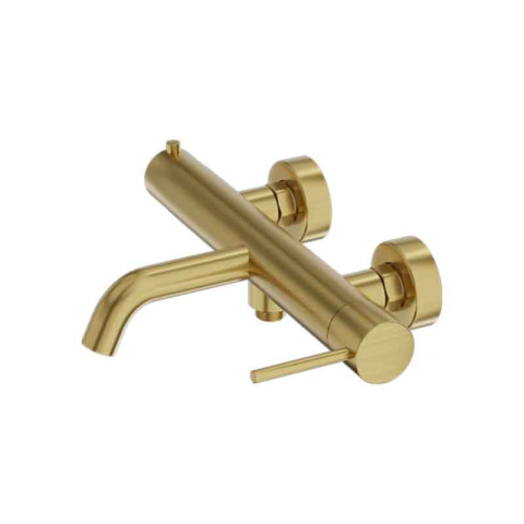 Baterii cada - Baterie cadă-duș LaVita, Verdi, monocomandă cu montaj pe perete, brushed gold