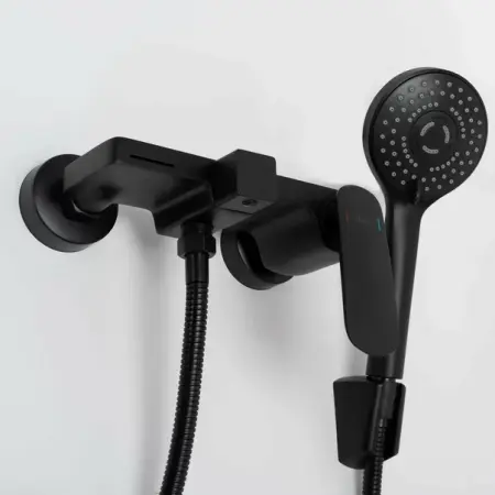 Baterie cada - dus Rea Berg monocomanda negru cu set de dus [1]