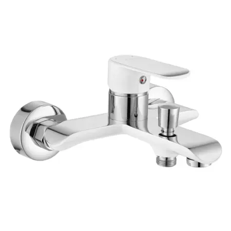 Baterie cada - dus Rea Bloom monocomanda alb - crom cu set de dus [3]