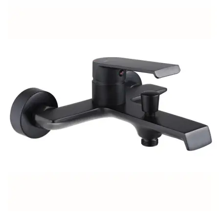 Baterie cada - dus Rea Hass monocomanda negru cu set de dus [2]