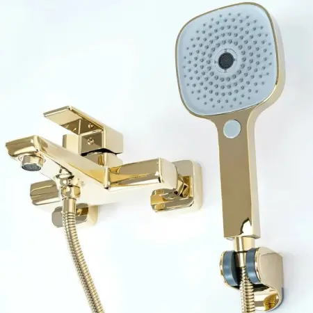 Baterie cada - dus Rea Orix monocomanda auriu cu set de dus [1]