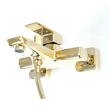 Baterie cada - dus Rea Orix monocomanda auriu cu set de dus [3]